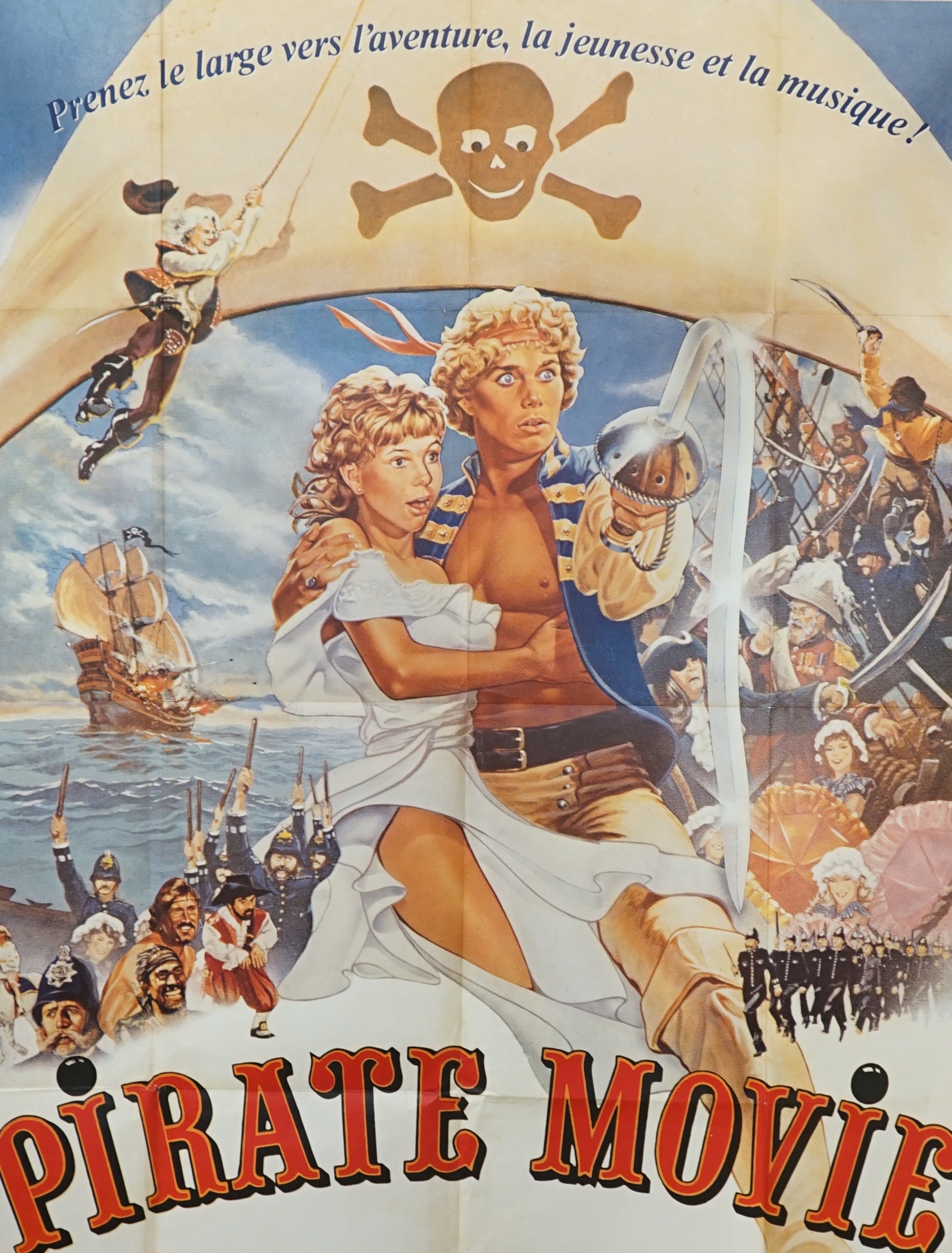 A large Pirate Movie film poster, 1982